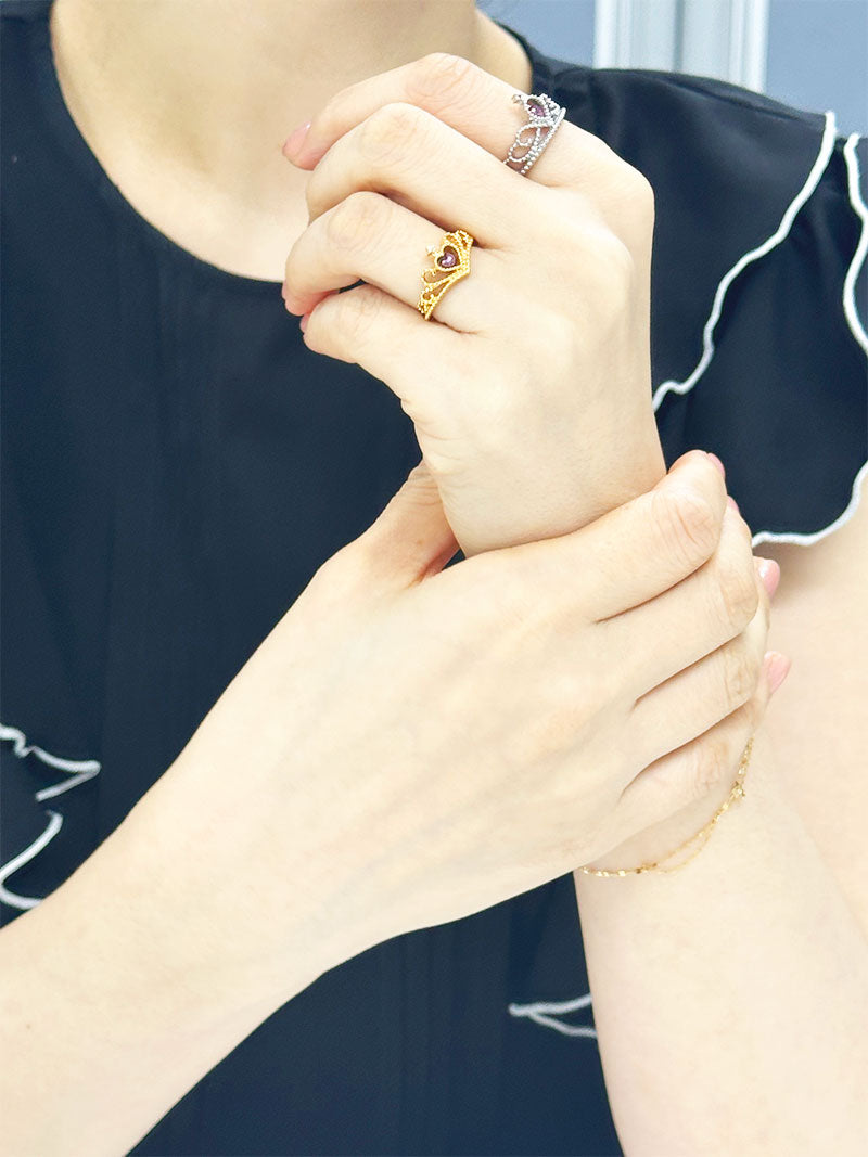 キュートロイヤルパープルゴールドホワイト・イエローゴールドカラーリング