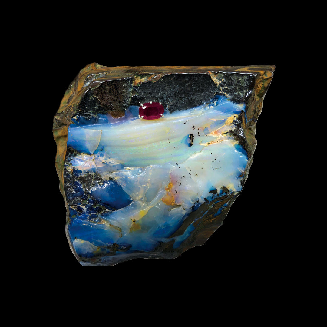 ボルダーオパール原石 ( 朝焼けの海 )