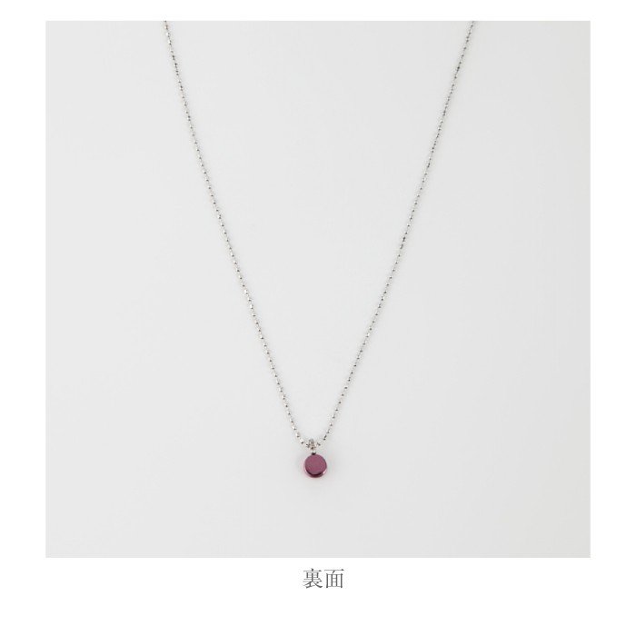 ホワイトゴールド・パープルゴールドダイヤモンド入りネックレス